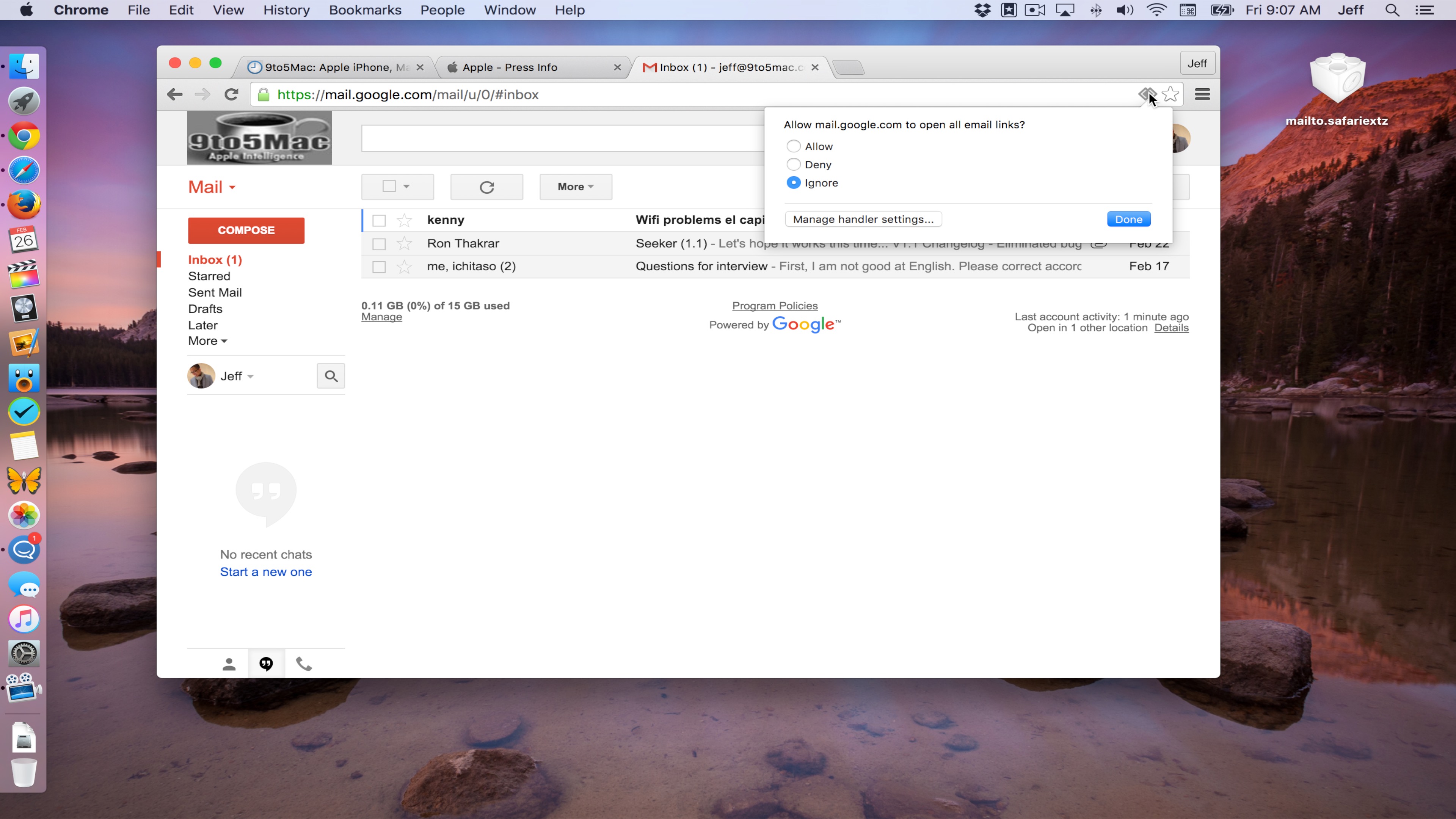 hyperlink for email on mac mail to